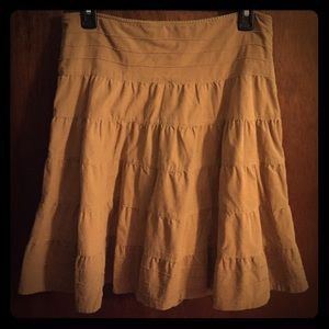 Camel brown corduroy skirt