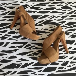 DVF Platform suede sandals