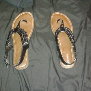 Merona black &brown sandals