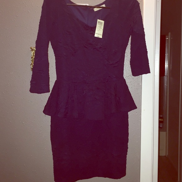 Eclipse blue peplum dress. Small Arden B