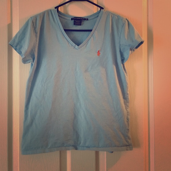 Polo V-Neck Shirt - Blue