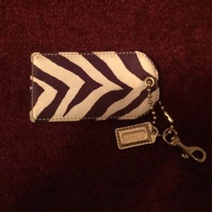 AUTHENTIC Coach animal print card or ID holder