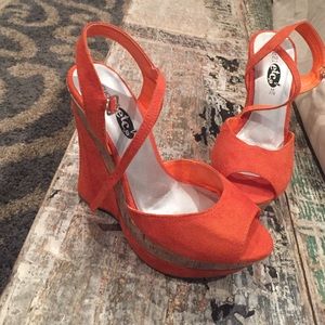 Burnt orange wedges