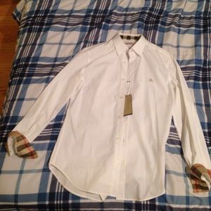 Mens Burberry Brit Button Up