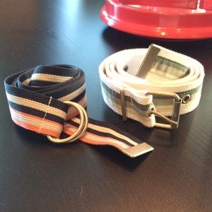 Striped Canvas Belts