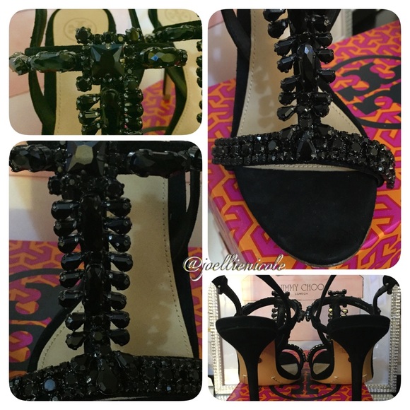 💯%Authentic TORY BURCH Black Strappy Callie Heels - Picture 3 of 4