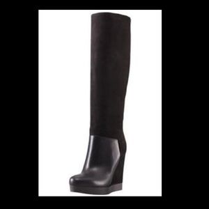 ✖️SOLD✖️Vince Vivian Leather & Nubuck Wedge Knee H