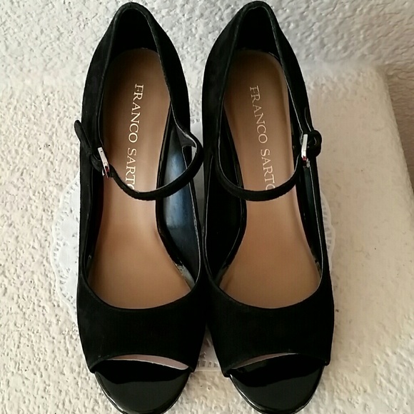 Franco Sarto black suede wedge - Picture 3 of 4