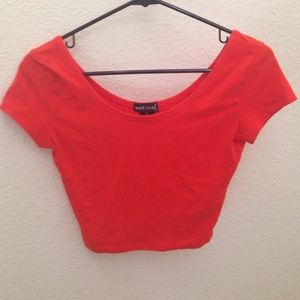 Orange crop top