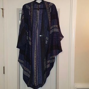 Purple Tribal Print Kimono