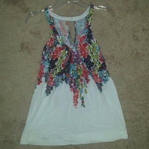 Floral v-neck tank top