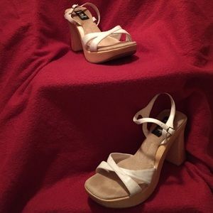 2.5-3" wooden white heel