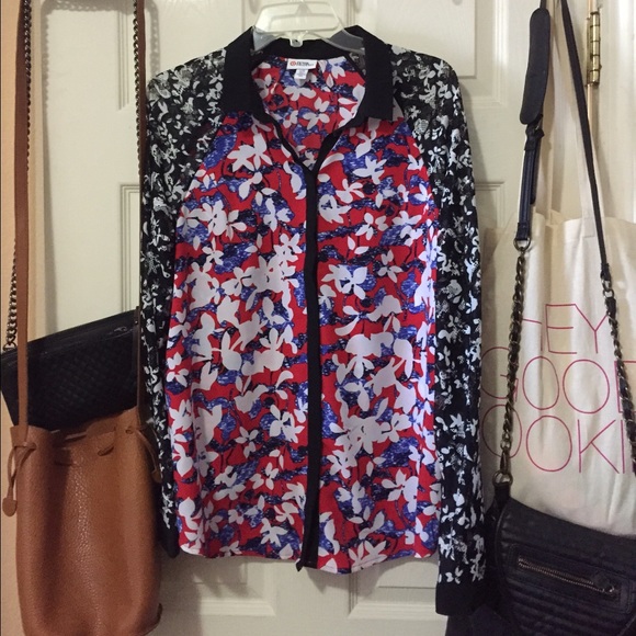 Peter Pilotto x Target Blouse in Red Floral Print
