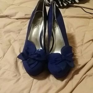 Royal blue stilettos