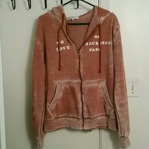 Wildfox Love Story Hoodi No Love No Backstage Pass