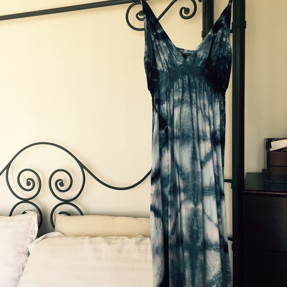 Blue tie dye dress, Lucky Brand