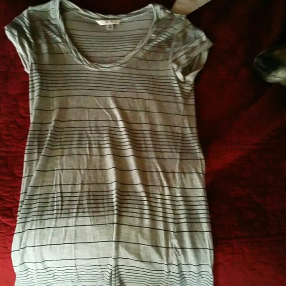Cabin grey shirt sleeved  striped top - Picture 1 of 3