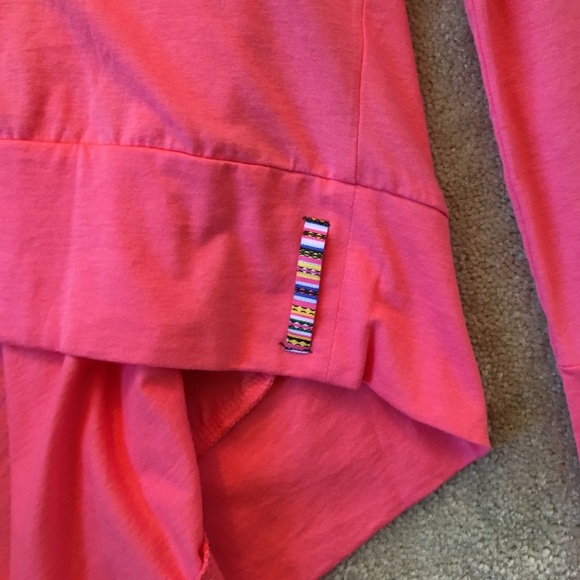 Talia coral shark tooth drape top. - Picture 4 of 6