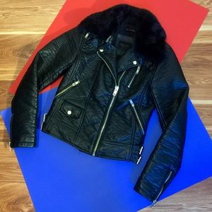 Zara Basic Leather Jacket