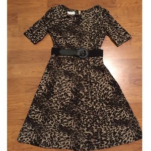 Kasper leopard print dress