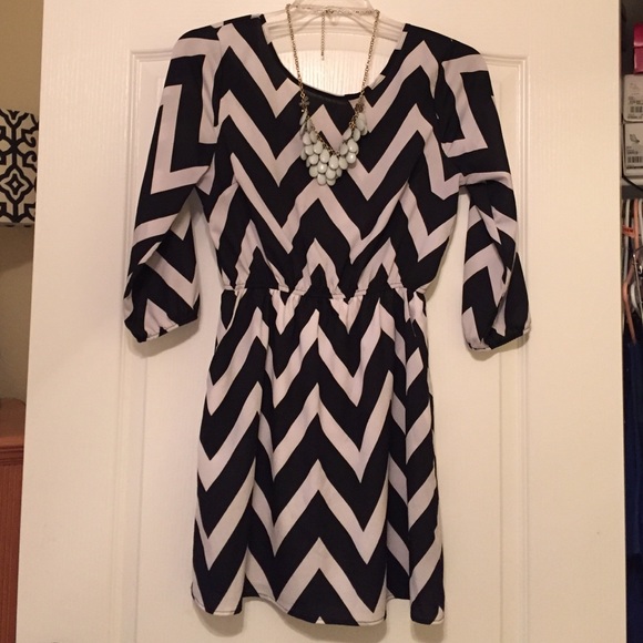 Black & White Chevron Dress
