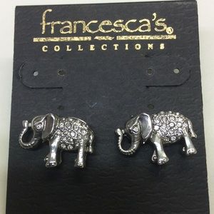 Silver lucky Elephant earrings
