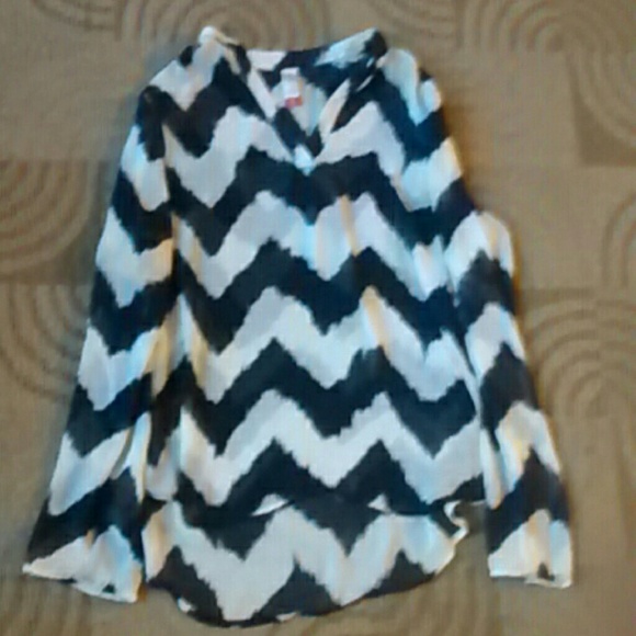 Black and white blouse