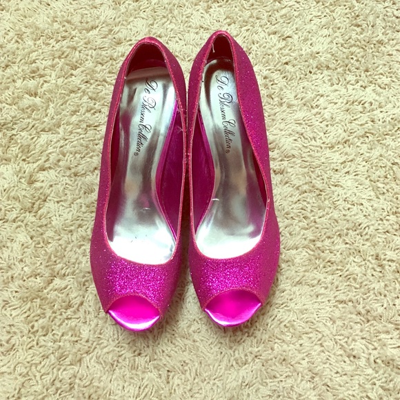 De Blossom Collection Sparkly Pink Shoes