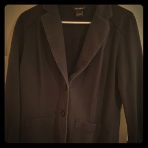 Navy super soft cotton blazer