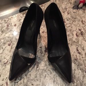 Zara mixed texture high heels