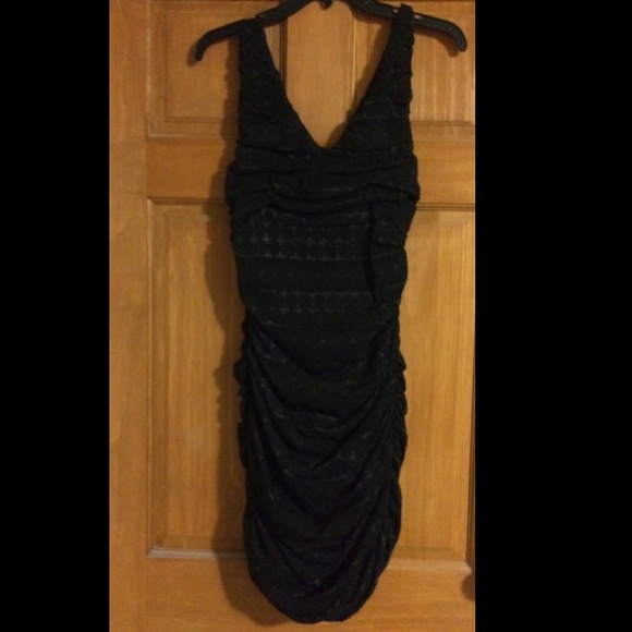 Black Ruched Express Dress