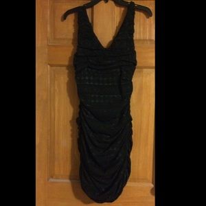 Black Ruched Express Dress