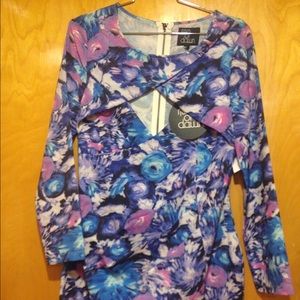 Long sleeve blue mini