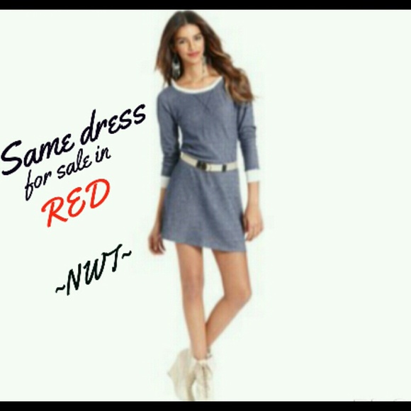 NWT Kensie red long sleeve dress