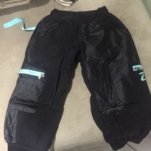 Zumba crops black and aqua Size.Medium