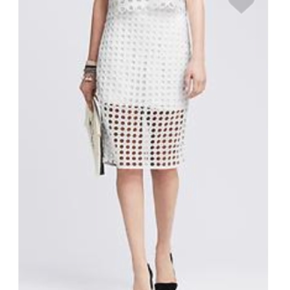 Banana Republic dot lace skirt