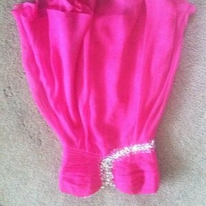 Pink strapless homecoming dress