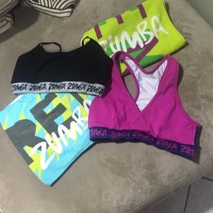 2 Zumba bra's and 2 Zumba towels