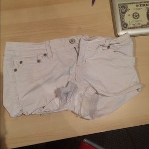 White Jean shorts