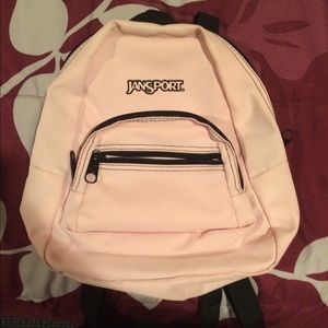 Little light pink Jansport backpack