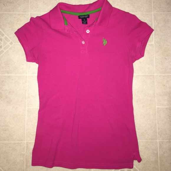 Pink polo tee