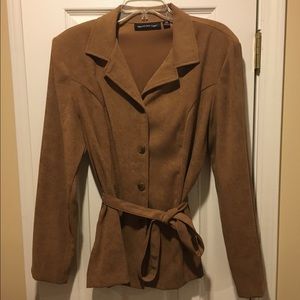 Super cute tan jacket!