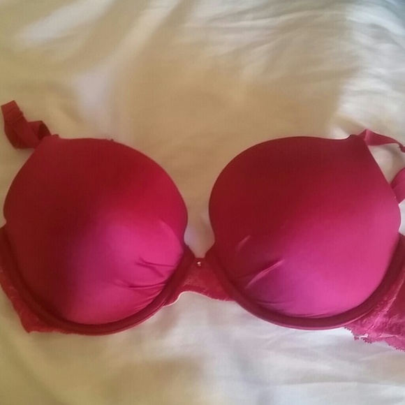 Hot pink bra