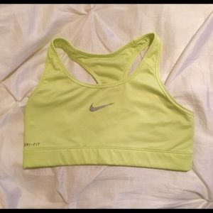 Medium Nike neon yellow sports bra