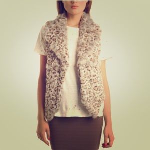 Cut 25 by Yigal Azrouel Cheetah Print Fur Vest