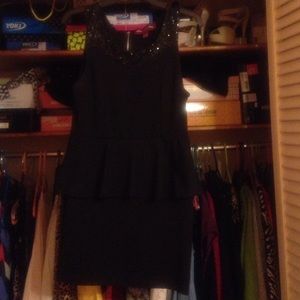 Black Peplum Dress