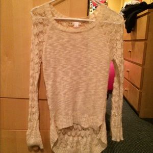 Cream mess sweater