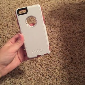 Pink/Grey iPhone 6/6s otter box commuter