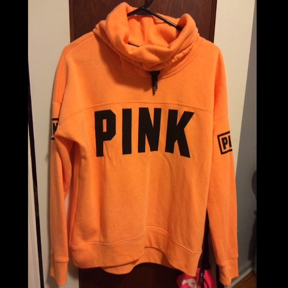 Orange cowl neck