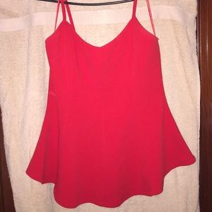 Red Peplum Shirt